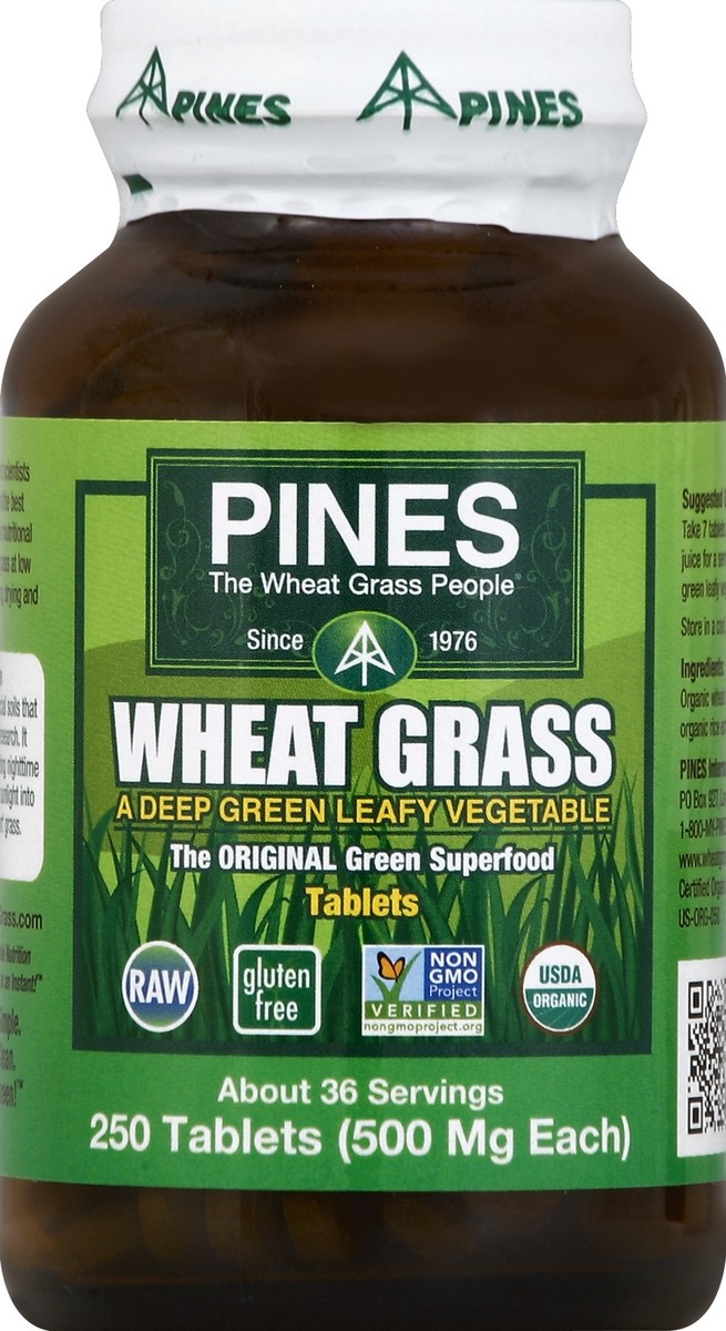 slide 1 of 1, Pines Wheat Grass, 250 ct; 500 mg