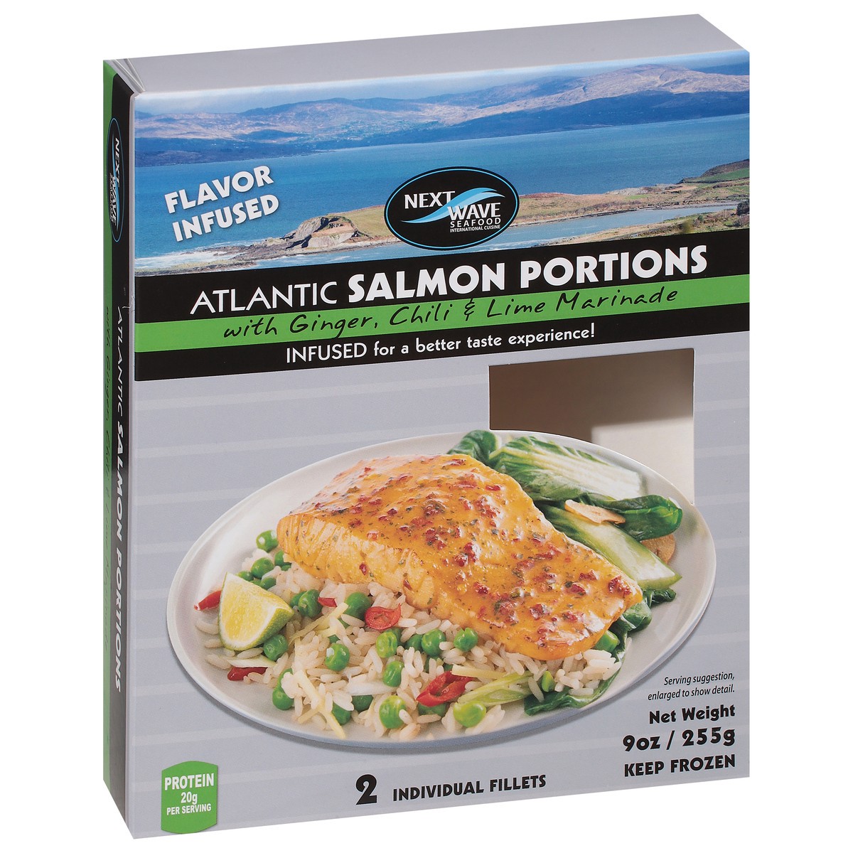 slide 8 of 13, Next Wave Seafood Atlantic Salmon Portions with Ginger Chili & Lime Marinade 2 ea, 2 ct