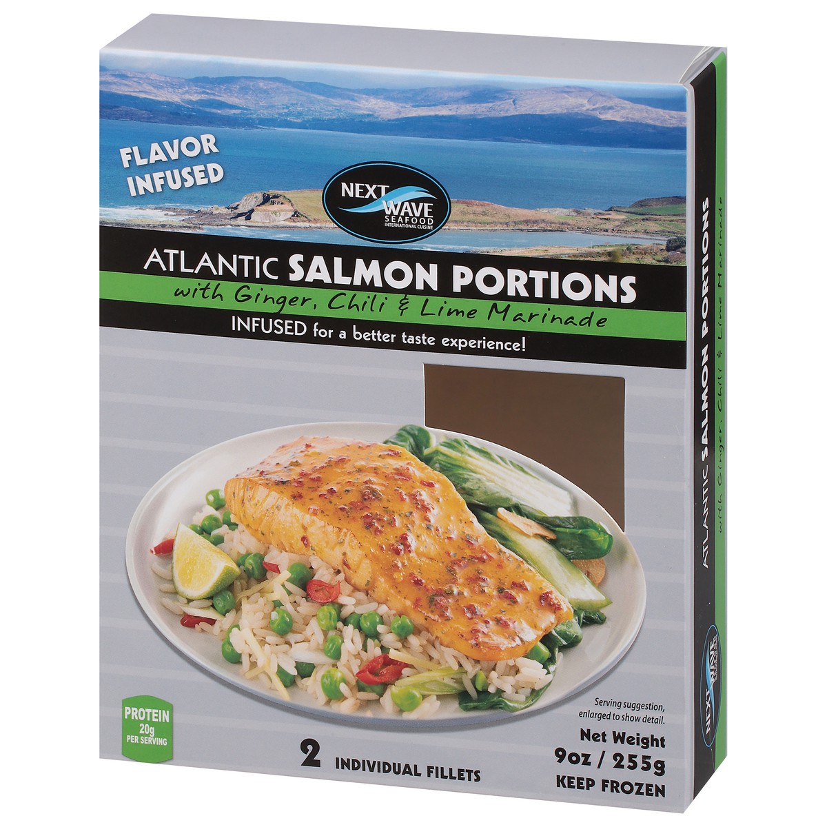slide 5 of 13, Next Wave Seafood Atlantic Salmon Portions with Ginger Chili & Lime Marinade 2 ea, 2 ct