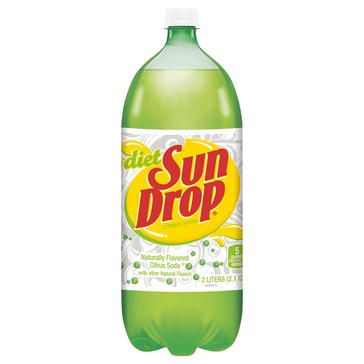 slide 1 of 2, Sun Drop Diet Sun Drop Citrus Soda, 2 L bottle, 2 liter