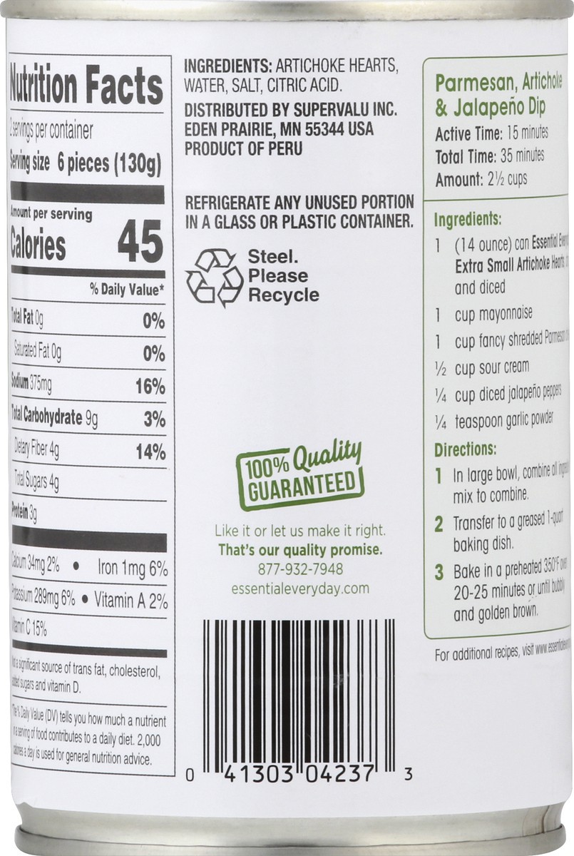 slide 5 of 6, Essential Everyday Artichoke Hearts, Whole, Extra Small, 14 oz