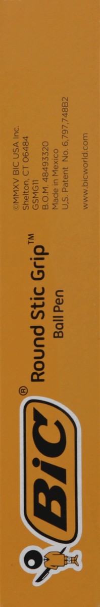 slide 2 of 11, BIC Round Stic Grip Xtra Comfort Blue Ink Medium Ball Pens 12 ea, 12 ct