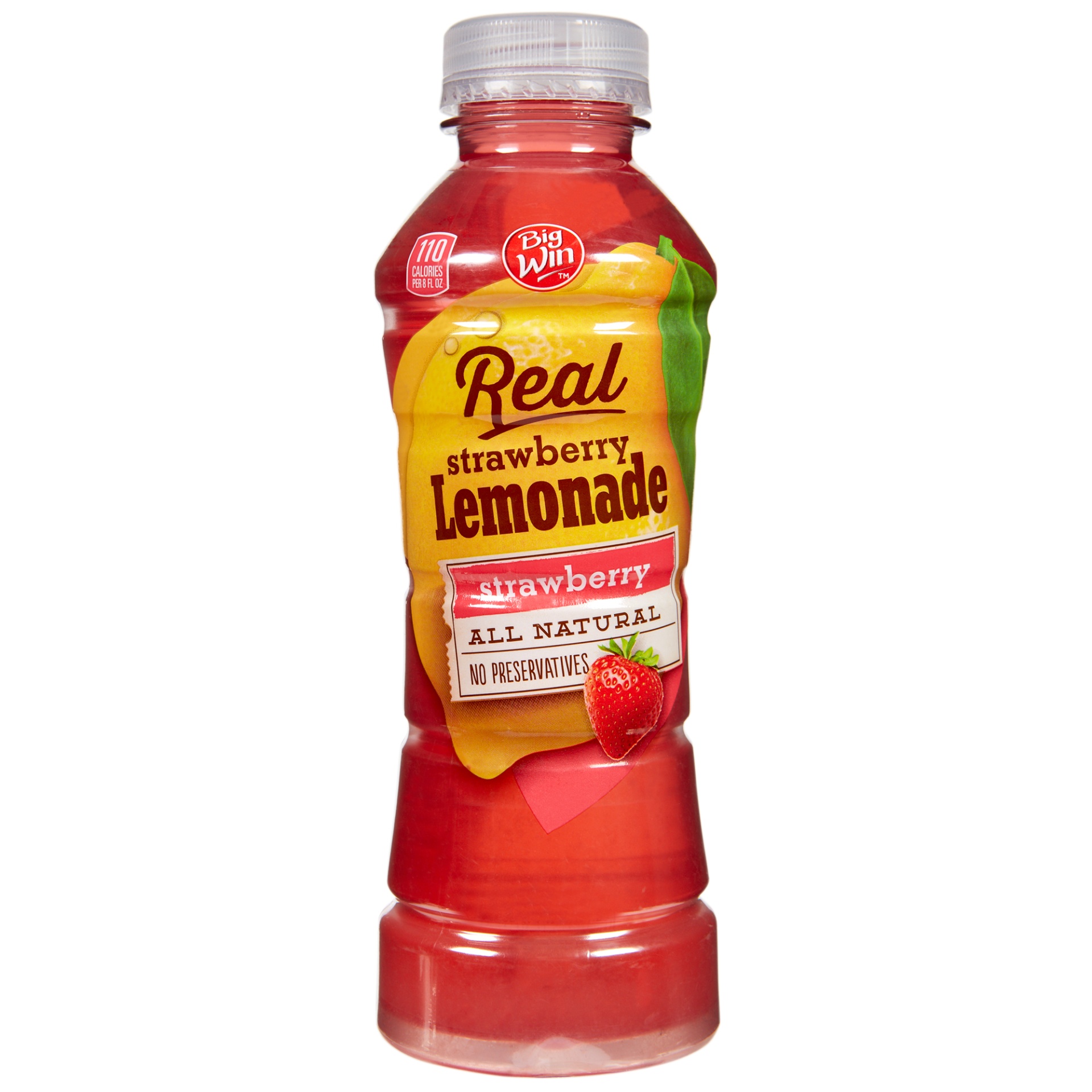 slide 1 of 1, Big Win Real Strawberry Lemonade, 16 oz