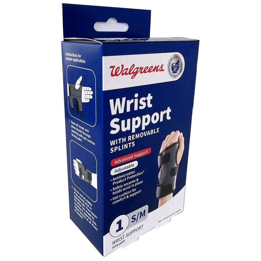 slide 2 of 3, Walgreens Left Small/Medium Wrist Support, 1 ct