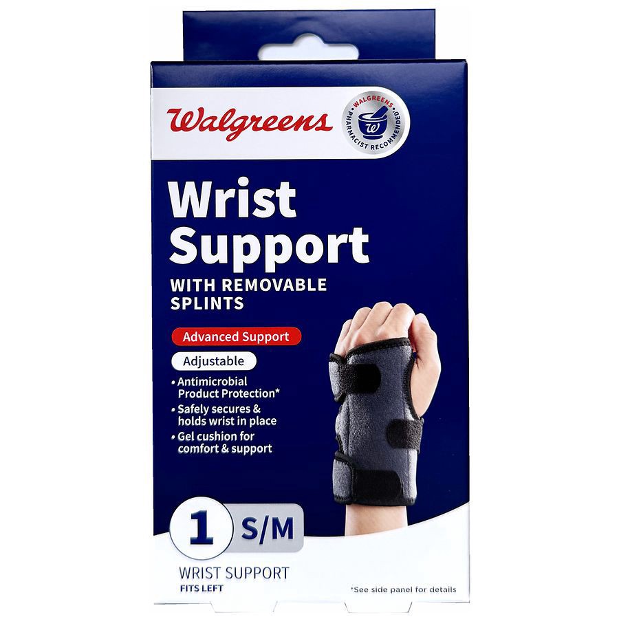 slide 1 of 3, Walgreens Left Small/Medium Wrist Support, 1 ct
