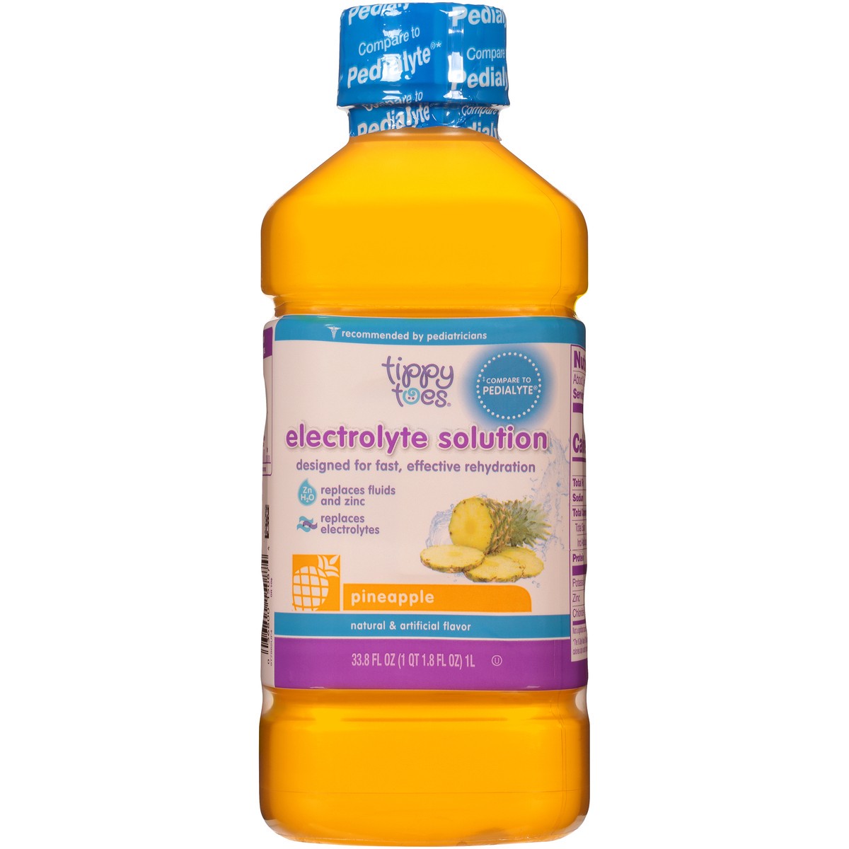 slide 7 of 14, Tippy Toes Pineapple Electrolyte Solution, 33.8 oz