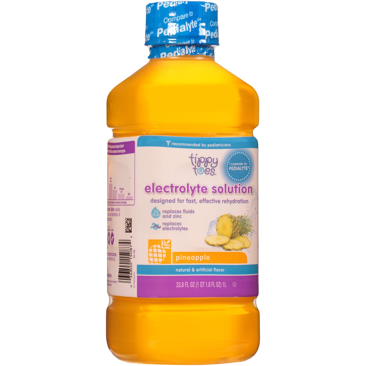 slide 6 of 14, Tippy Toes Pineapple Electrolyte Solution, 33.8 oz