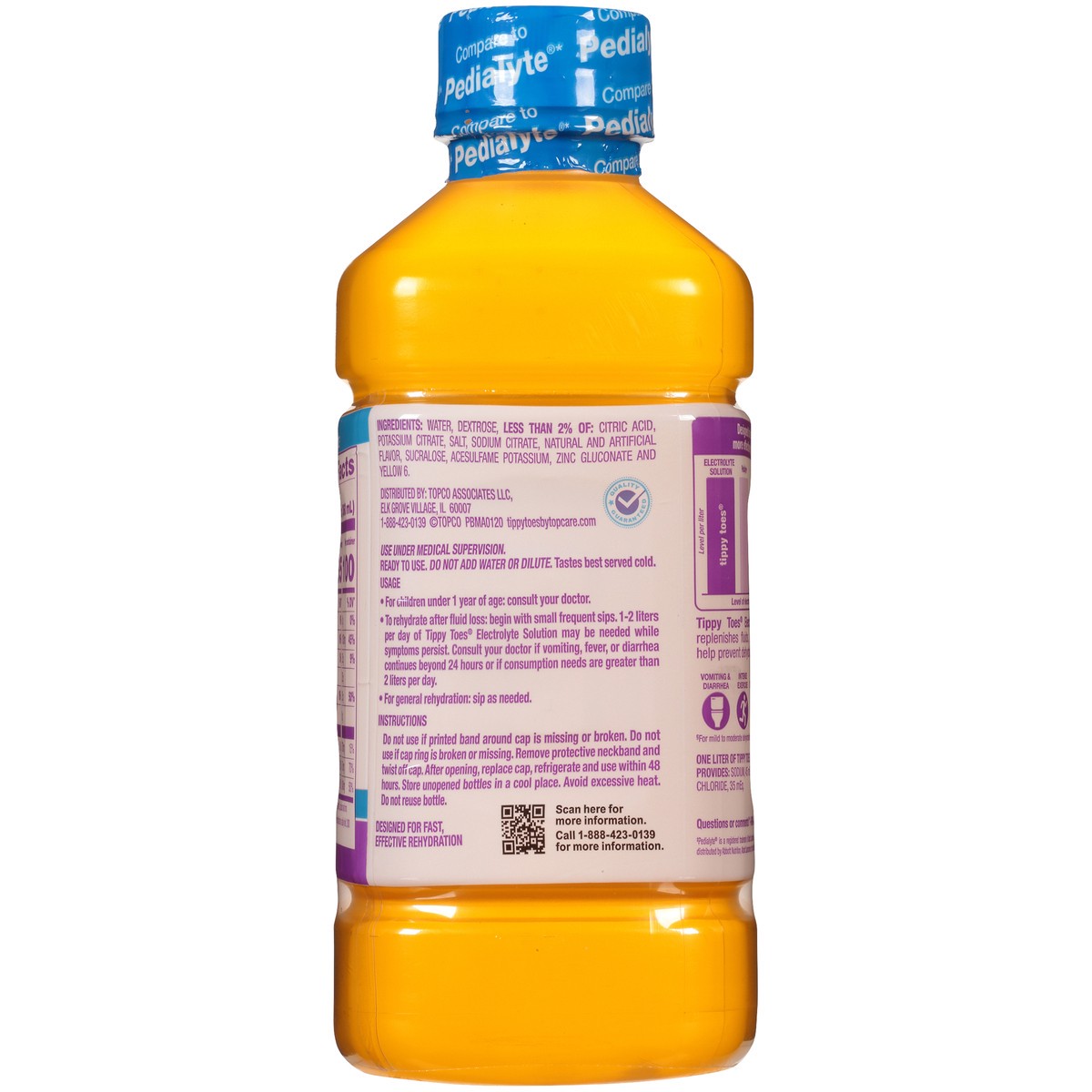 slide 8 of 14, Tippy Toes Pineapple Electrolyte Solution, 33.8 oz