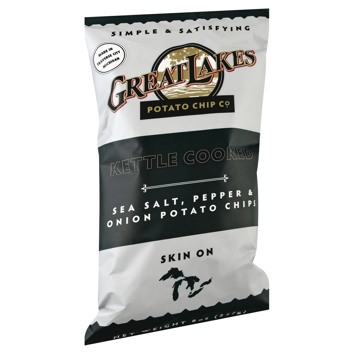 slide 12 of 13, Great Lakes Potato Chip Co Kettle Chip Sea Salt & Pepper, 8 oz