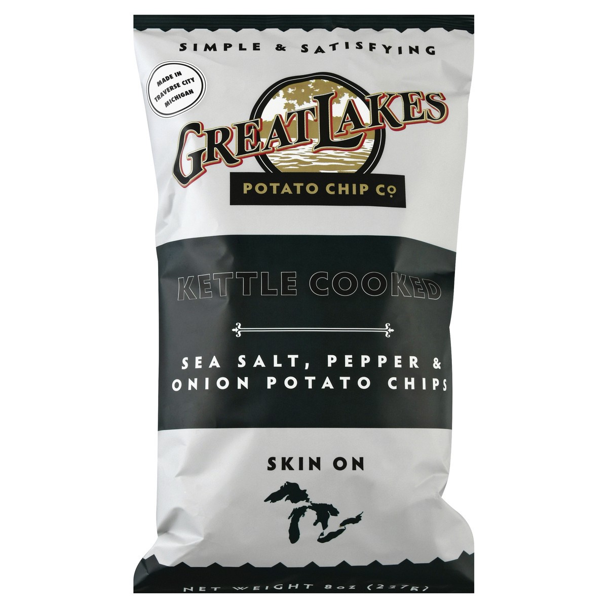 slide 8 of 13, Great Lakes Potato Chip Co Kettle Chip Sea Salt & Pepper, 8 oz