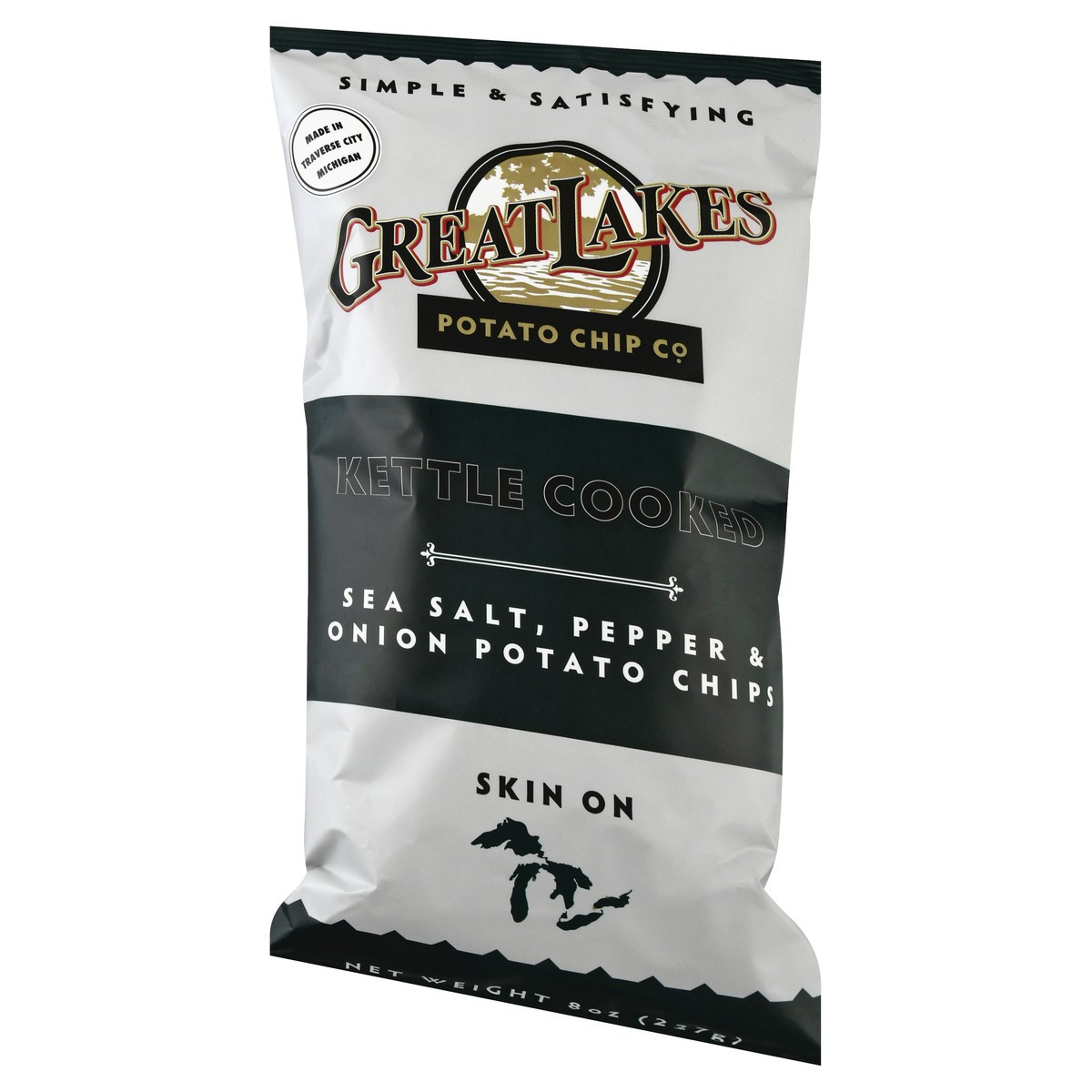 slide 7 of 13, Great Lakes Potato Chip Co Kettle Chip Sea Salt & Pepper, 8 oz