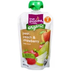 True Goodness Organic Pear Peach Strawberry Baby Food Pouch