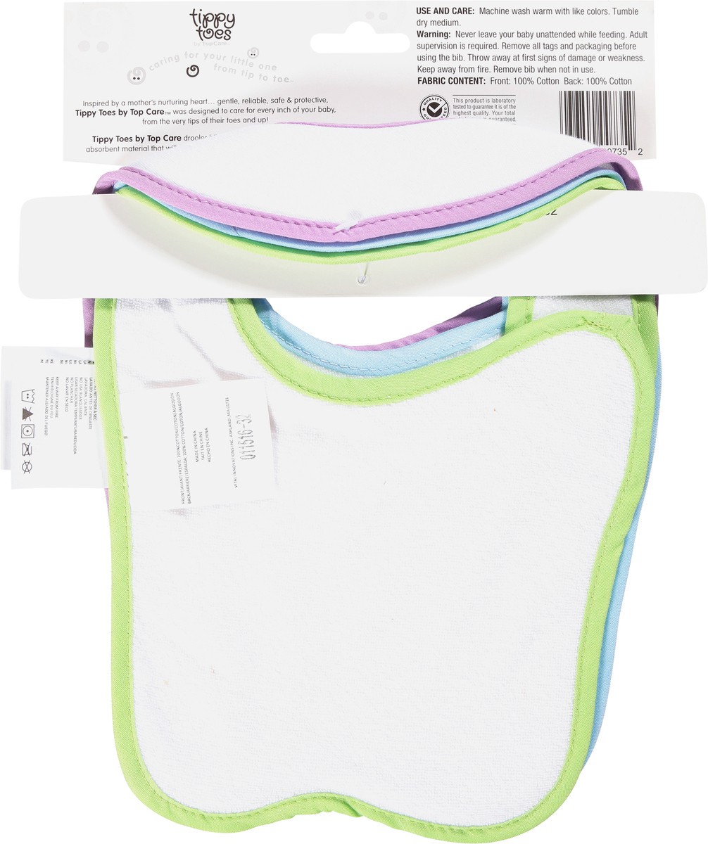 slide 7 of 11, Tippy Toes 0+ Months Drooler Bibs 3 ea, 3 ct