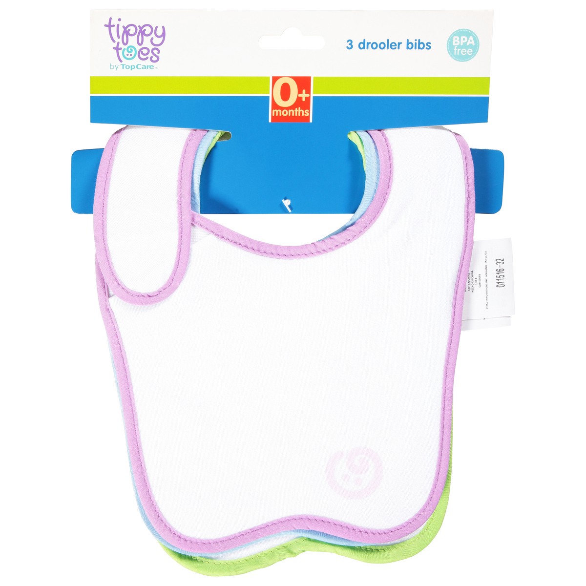 slide 4 of 11, Tippy Toes 0+ Months Drooler Bibs 3 ea, 3 ct