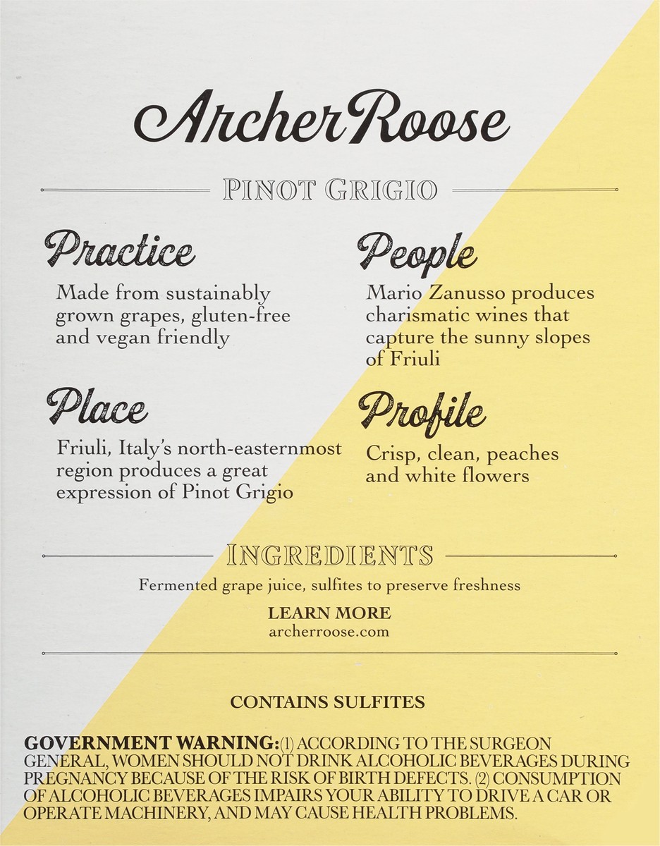 slide 6 of 11, Archer Roose Pinot Grigio 4 Pack, 250 Ml Cans, 4 ct; 8.45 fl oz