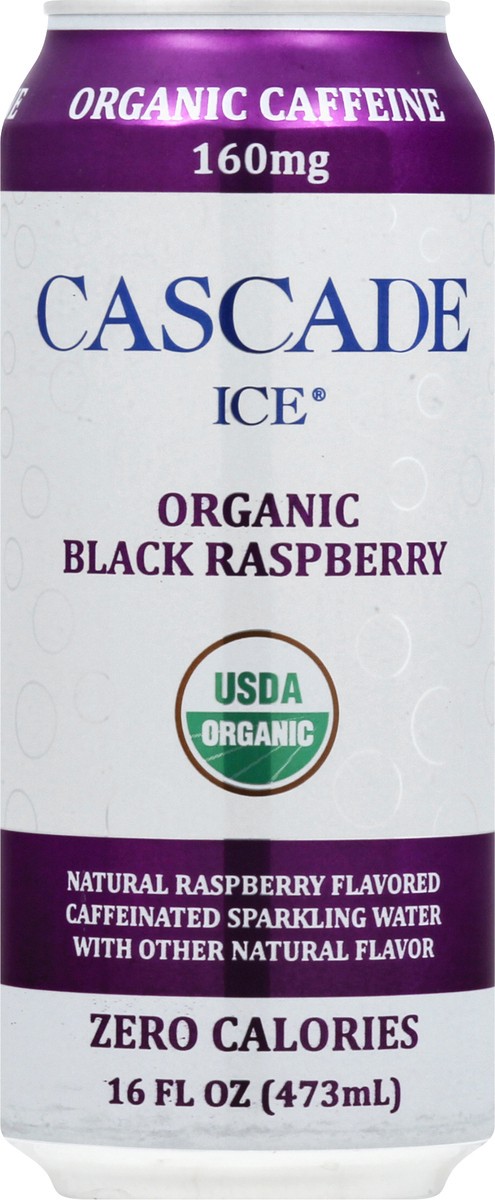 slide 6 of 9, Cascade Ice Organic Caffeinated Black Raspberry Sparkling Water, 16.0 oz