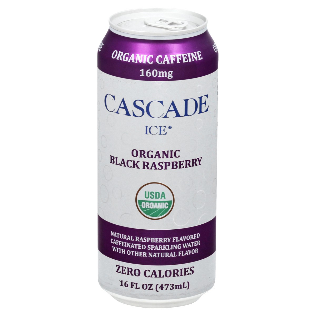 slide 1 of 9, Cascade Ice Organic Caffeinated Black Raspberry Sparkling Water, 16.0 oz