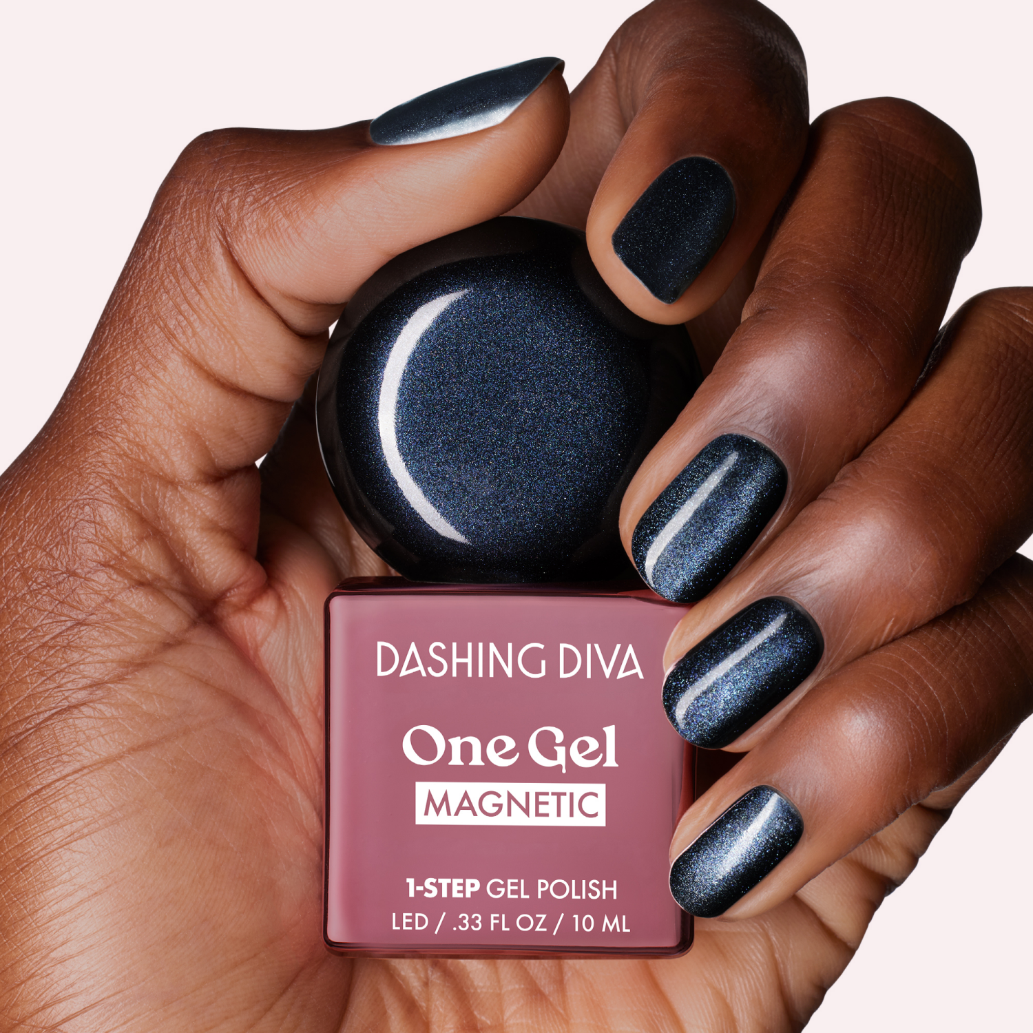 slide 5 of 5, Dashing Diva ONE GEL MAGNETIC, Gel Nail Polish, Blu, 1 10ml / 0.33 oz, 10 ml, 0.33 oz