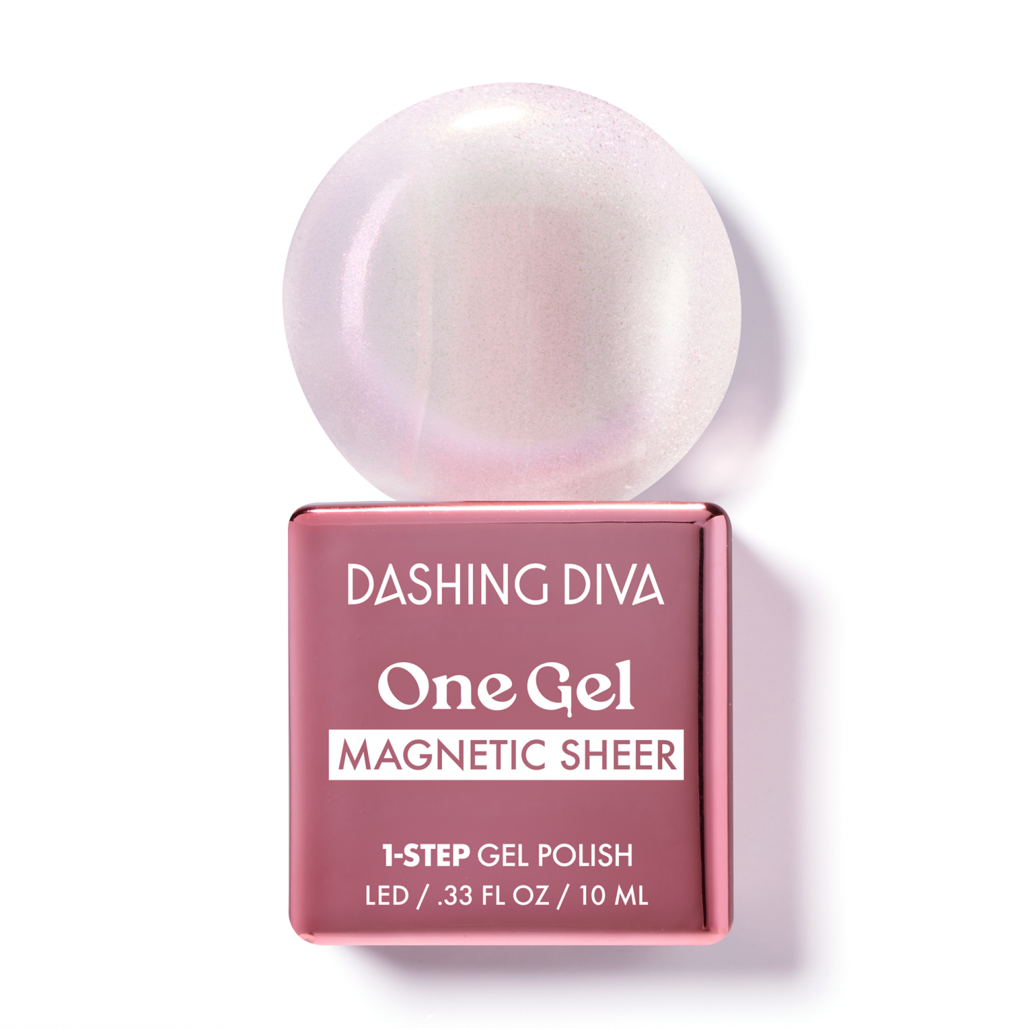 slide 1 of 4, Dashing Diva ONE GEL MAGNETIC TOPPER, Gel Nail Polish, Magnetic Top Coat, [Sheer], 1 10ml / 0.33 oz, 10 ml, 0.33 oz