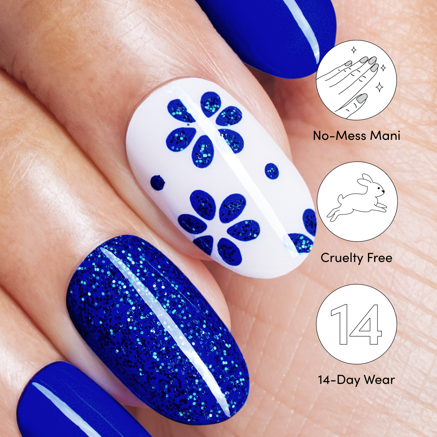 slide 2 of 7, Dashing Diva Gloss Ultra Shine Gel Flor Azul, 1 ct