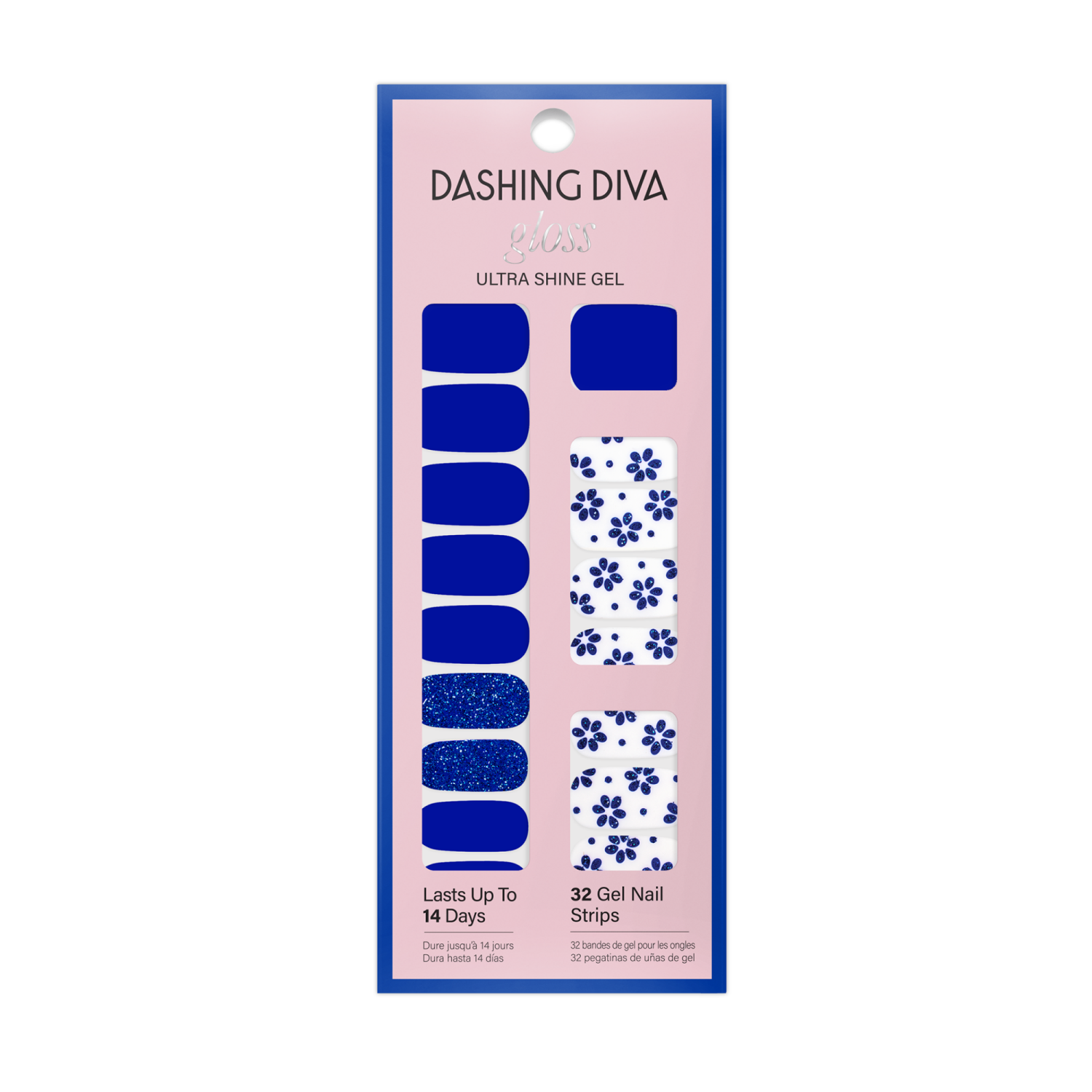 slide 1 of 7, Dashing Diva Gloss Ultra Shine Gel Flor Azul, 1 ct