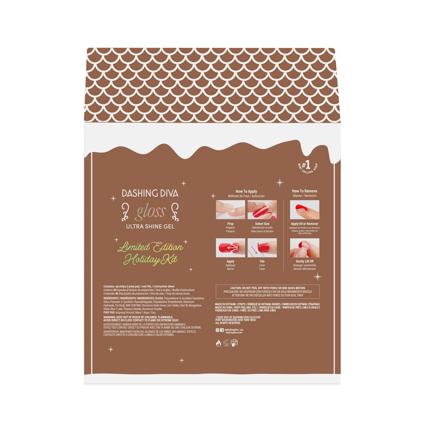 slide 2 of 7, Dashing Diva GLOSS, Gel Nail Polish Strips, Limited Edition Holiday Gift Set, Santa Said So, Includes 24 accent strips, 22 solid color strips, 1 ct