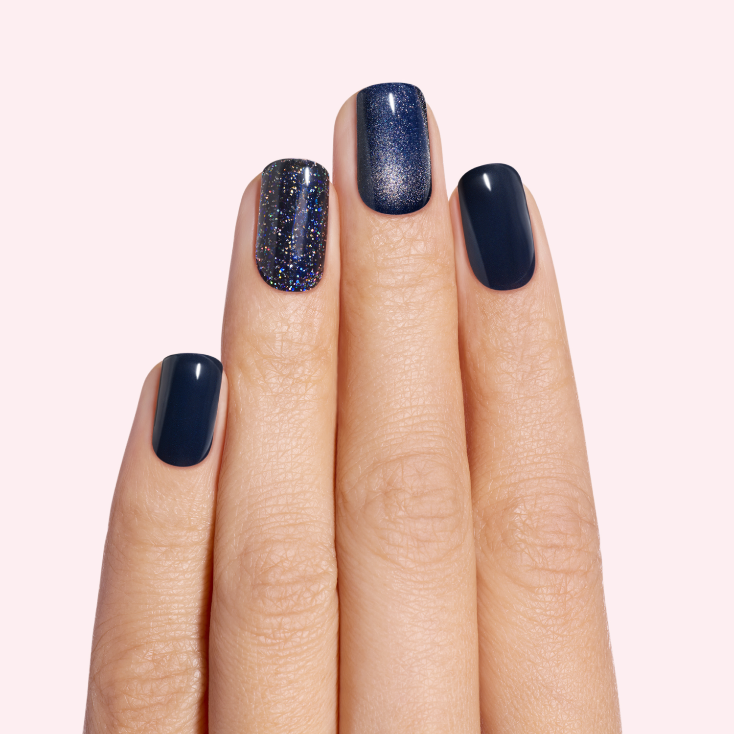 slide 5 of 5, Dashing Diva GLAZE DESIGN, Semi-Cured Gel Nail Polish Stickers, Sapph-Fired Up, Includes 32 Strips, 1 ct