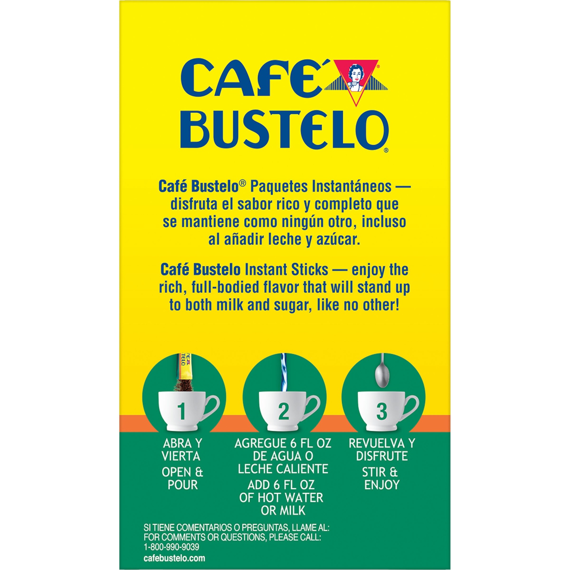 slide 2 of 3, Café Bustelo Decaf Instant Espresso, 6 ct