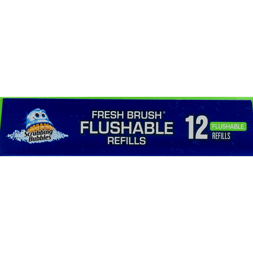 slide 8 of 9, Scrubbing Bubbles Citrus Action Disposable Toilet Brush Flushable Refills, 12 ct