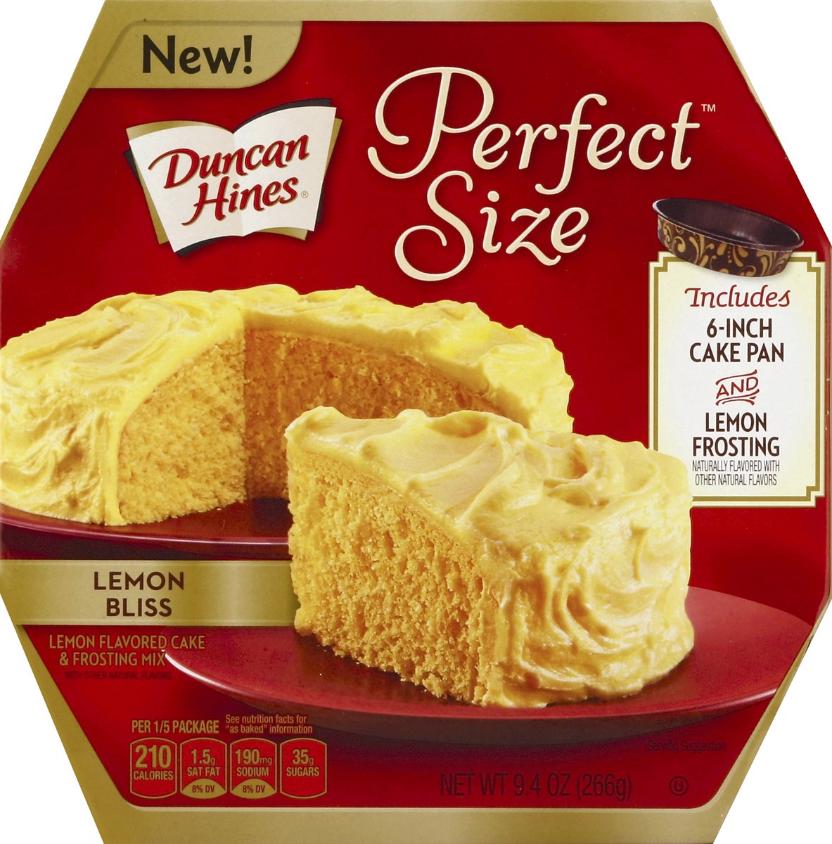 slide 4 of 4, Duncan Hines Perfect Size Lemon Bliss Cake (pan included), 9.4 oz