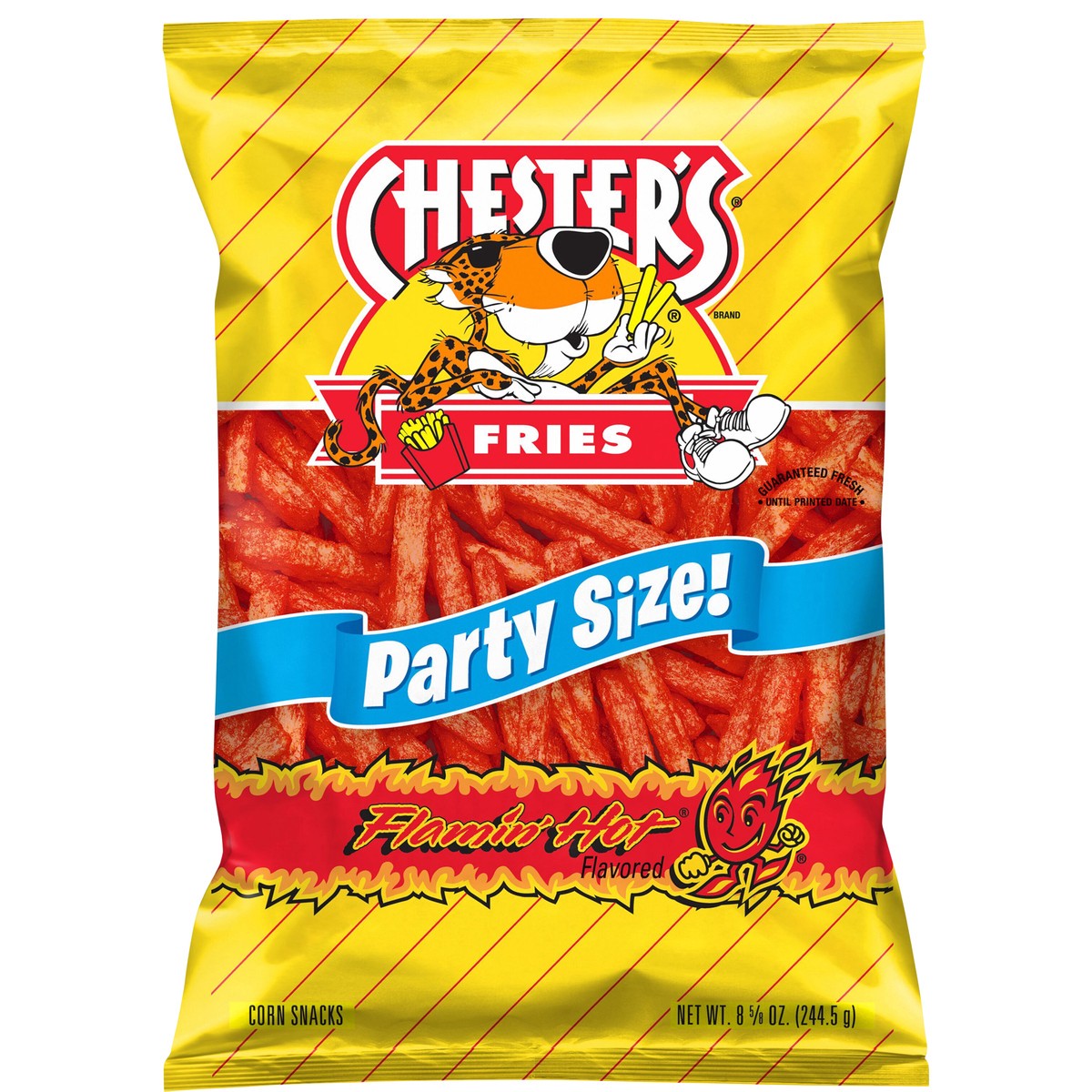 slide 1 of 6, Chester's Fries Corn Snacks Flamin' Hot Flavored 8 5/8 Oz, 8.62 oz