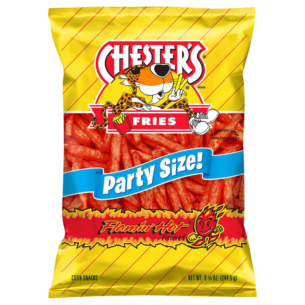 slide 4 of 6, Chester's Fries Corn Snacks Flamin' Hot Flavored 8 5/8 Oz, 8.62 oz