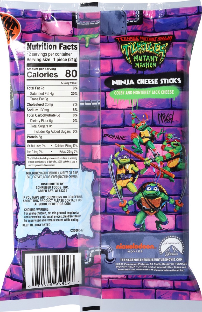 slide 4 of 13, Nickelodeon Teenage Mutant Ninja Turtles Colby and Monterey Jack Cheese Cheese Sticks 12 ea, 12 ct