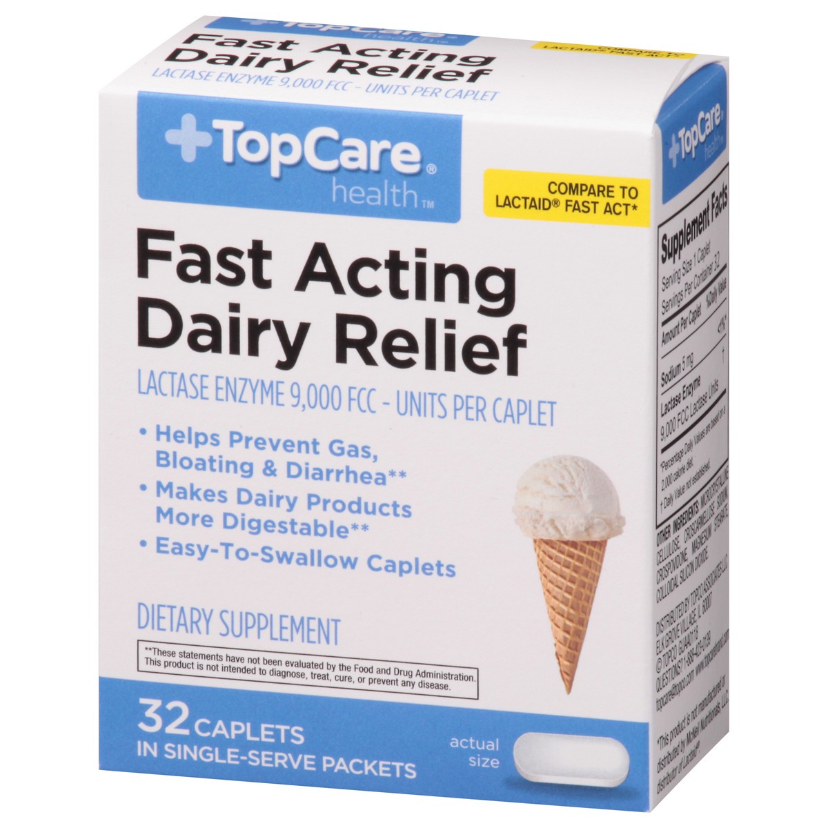 slide 3 of 9, Topcare Dairy Relief Tablets, 32 ct