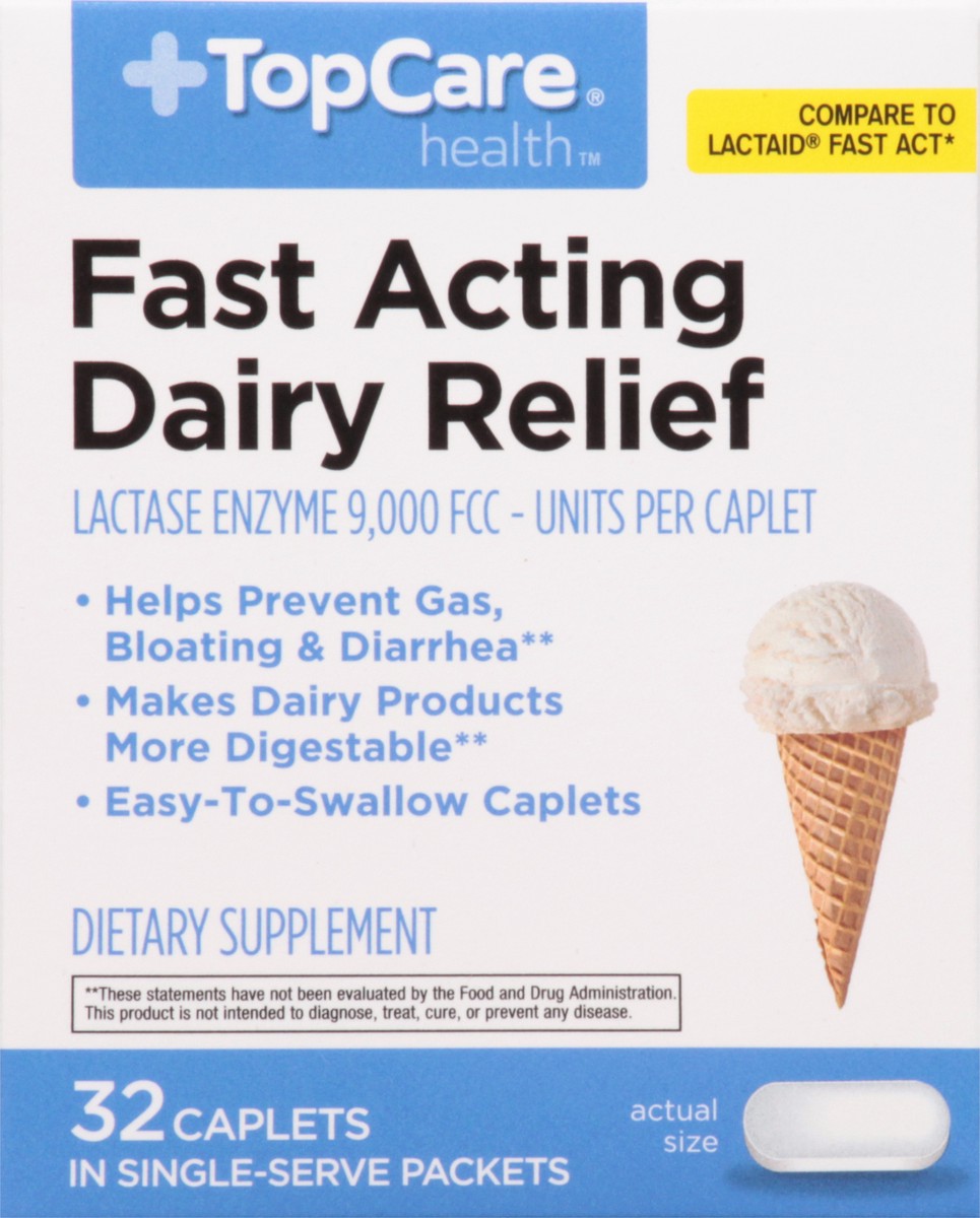 slide 6 of 9, Topcare Dairy Relief Tablets, 32 ct