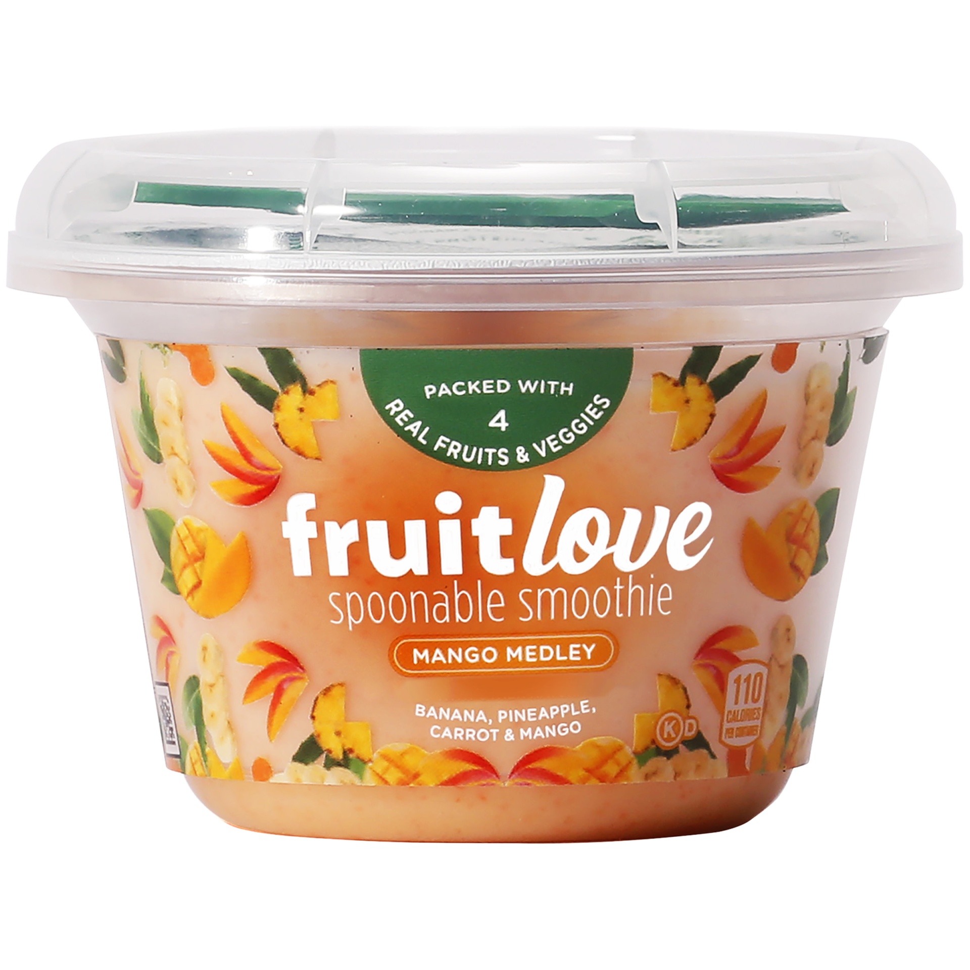 slide 1 of 1, Fruitlove Mango Medley Spoonable Smoothie Cup & Spoon, 5.3 oz
