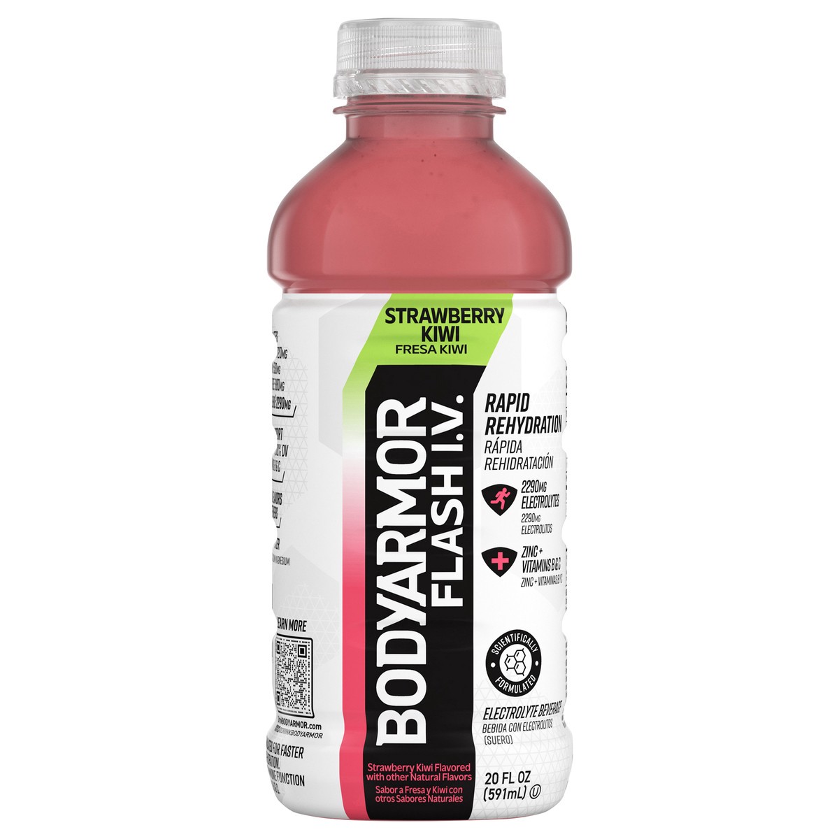 slide 1 of 9, BODYARMOR Flash I.V. Rapid Rehydration Electrolyte Beverage, Strawberry Kiwi 20oz, 20 oz
