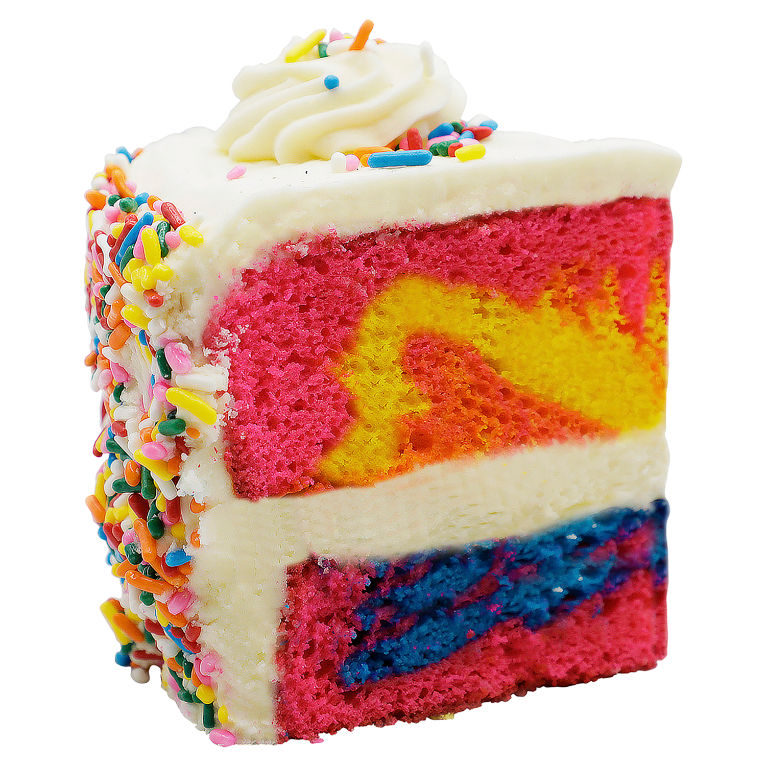 slide 2 of 2, 7" Double Layer Rainbow Colorblast Cake, 28 oz