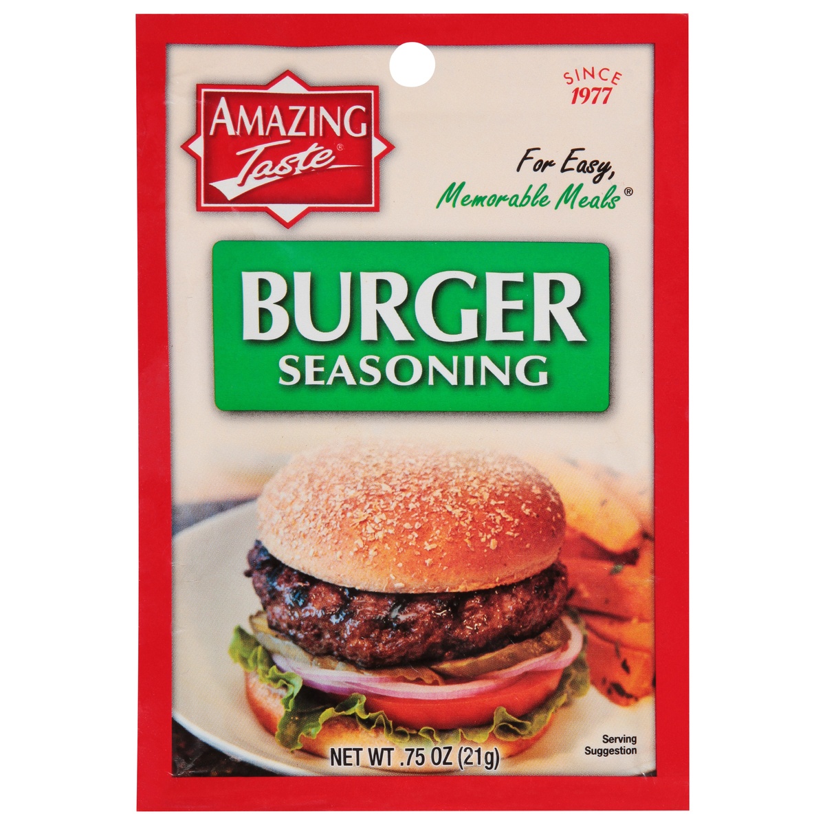 slide 1 of 1, Amazing Taste Seasoning, Burger, 0.75 oz