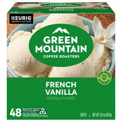 Green Mountain Coffee Roasters French Vanilla Coffee, Keurig Single-Serve K-Cup Pods, Light Roast, 48 Count