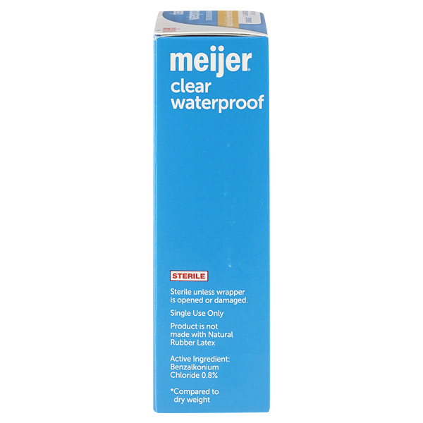 slide 3 of 13, Meijer Clear Waterproof Sterile Adhesive Bandage, 30 ct