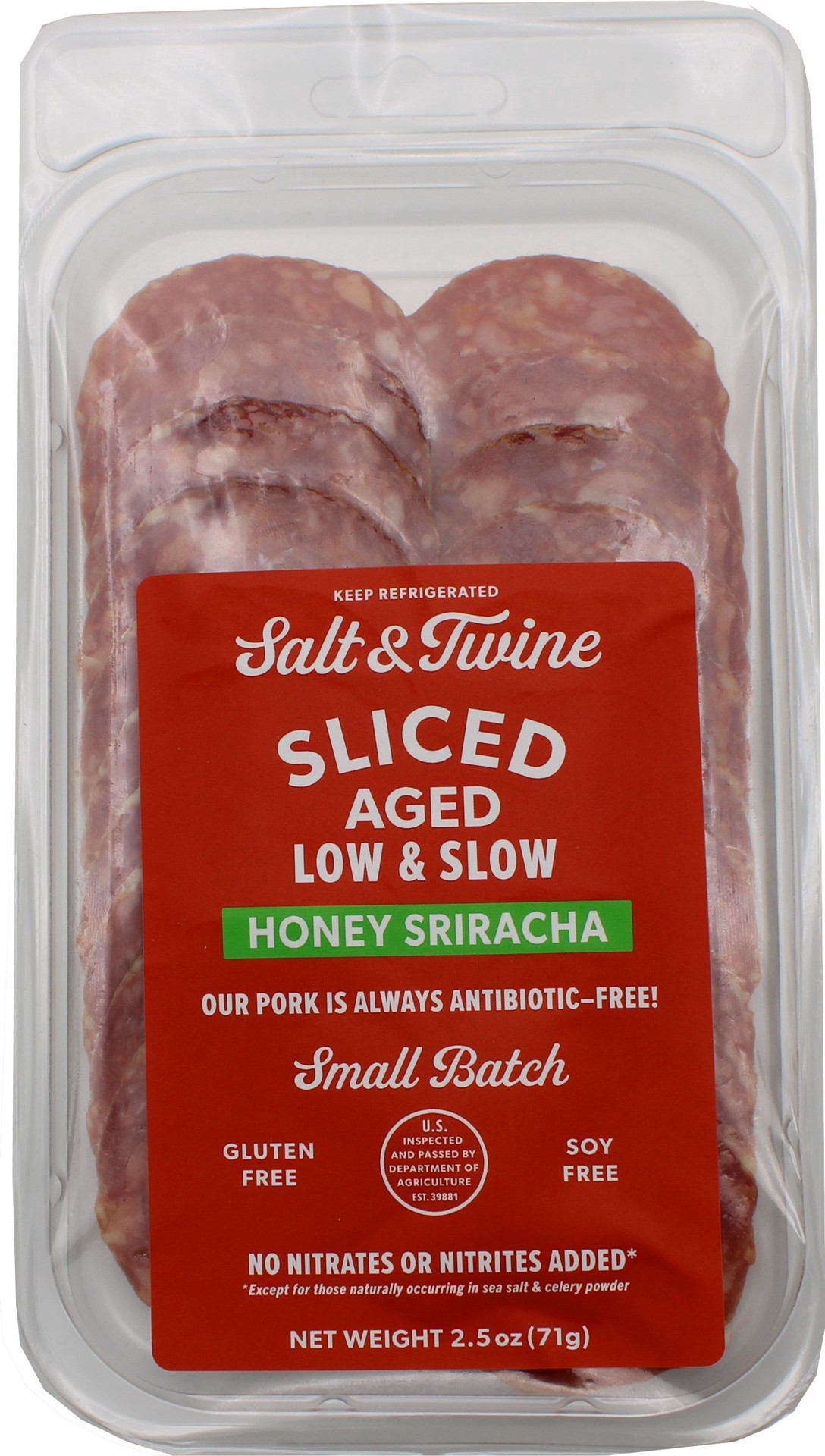 slide 1 of 1, Salt & Twine Sliced Honey Sriracha Salami 2.5 oz, 2.5 oz