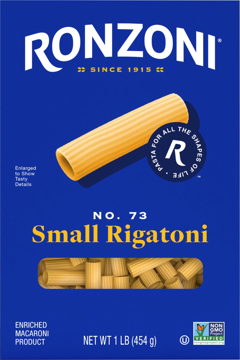 slide 7 of 9, Ronzoni Small Rigatoni, 1 lb