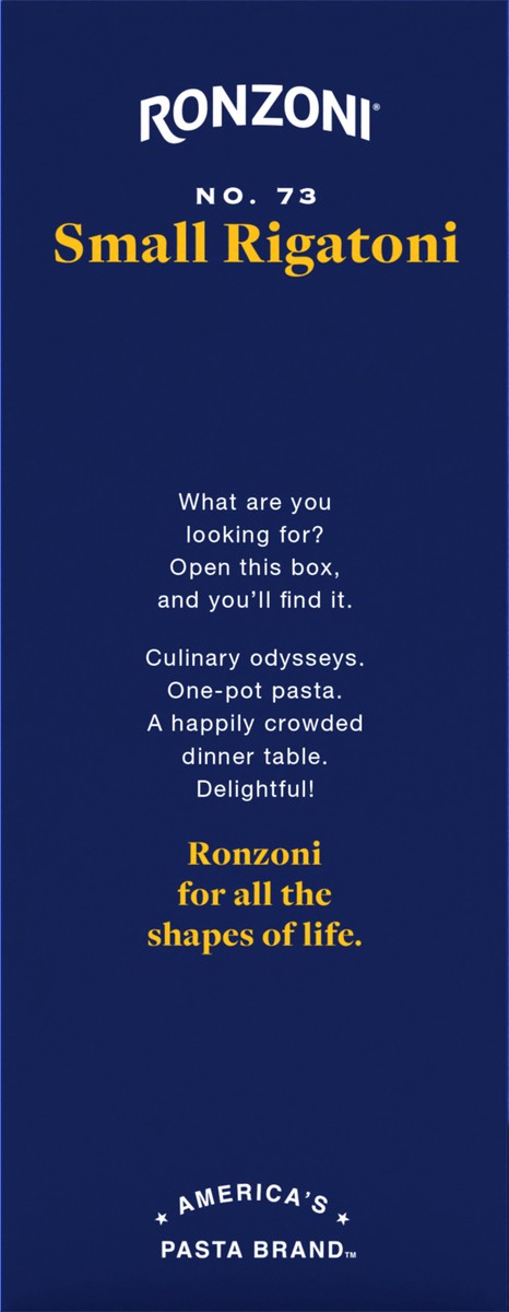 slide 9 of 9, Ronzoni Small Rigatoni, 1 lb