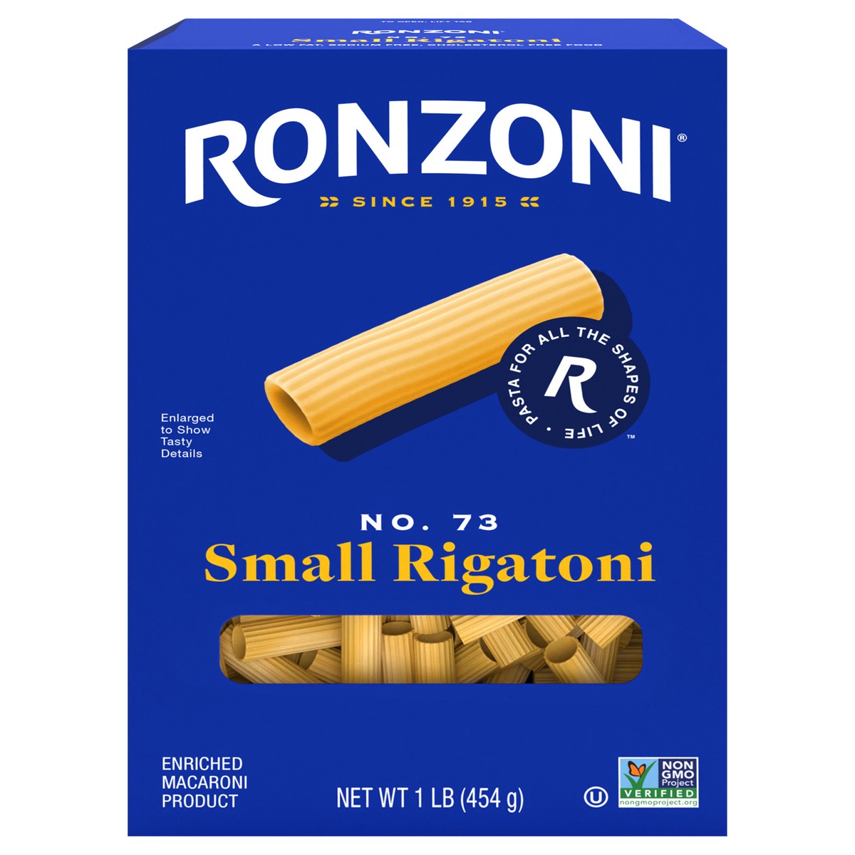 slide 1 of 9, Ronzoni Small Rigatoni, 1 lb