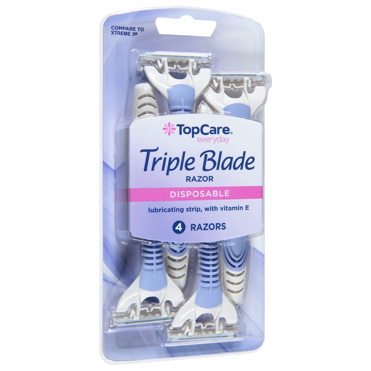 slide 2 of 9, TopCare Everyday Triple Blade Disposable Razors 4 ea, 4 ct