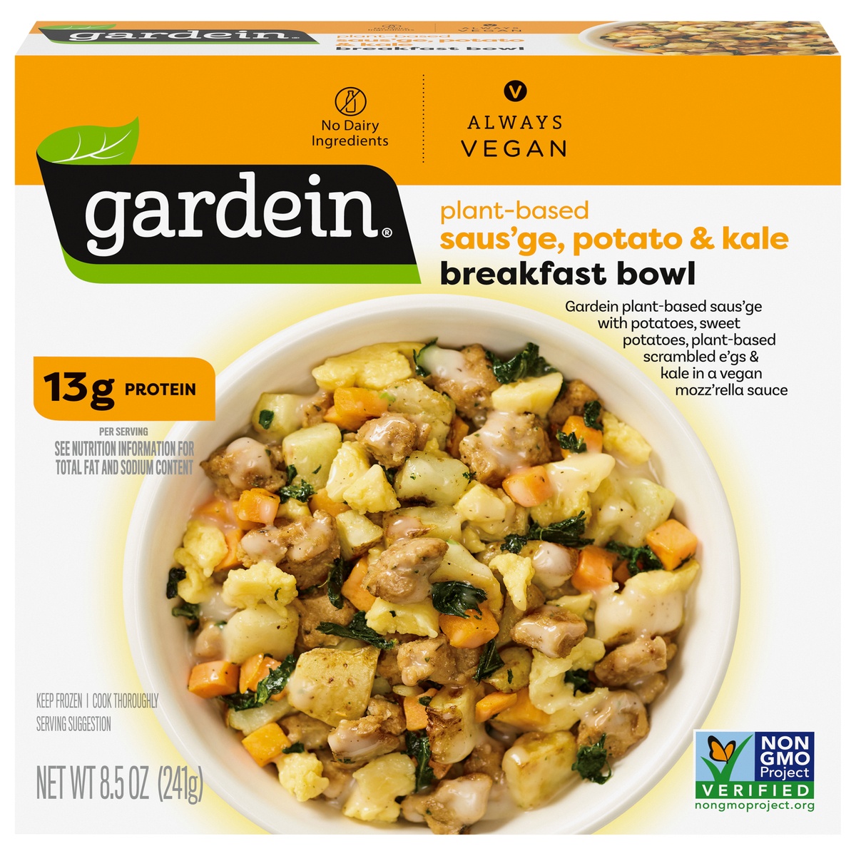 slide 1 of 1, Gardein Saus'Age, Potato & Kale Breakfast Bowl, 8.5 oz