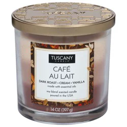 Tuscany Candle Soy Blend Scented Cafe au Lait Candle 1 Each