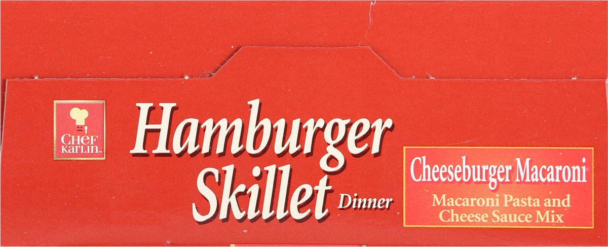slide 5 of 12, Karlin Foods Chef Karlin Cheesburger Macaroni Hamburger Skillet Dinner 5.8 oz, 5.8 oz