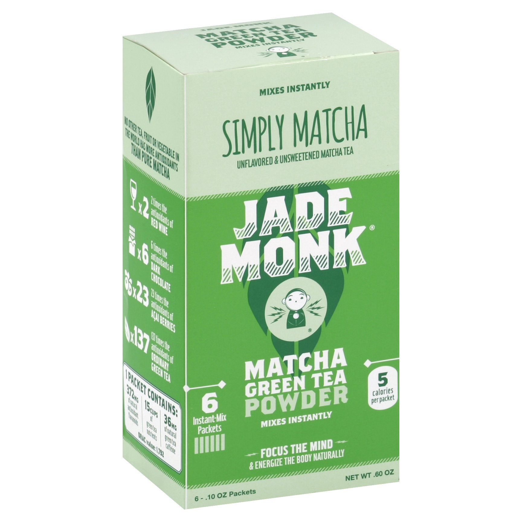 slide 1 of 1, Jade Monk Simply Matcha Green Tea Powder, 6 ct